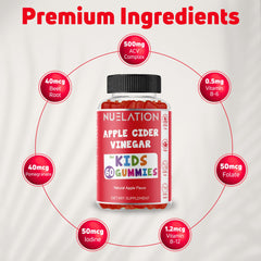 Delicious natural apple flavor of NUELATION ACV Gummies for Kids