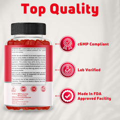 NUELATION serving size in a child's hand demonstrating one-gummy daily routine
