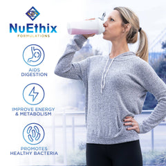 Graphic illustration of a 4-strain probiotic blend