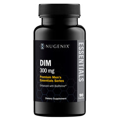 Nugenix Essentials bottle with DIM + BioPerine 90 capsules (hero image)
