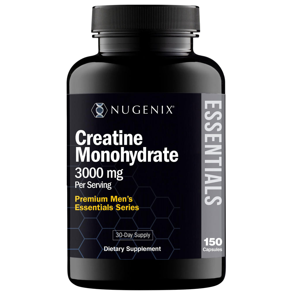 Nugenix Essentials Creatine Monohydrate pills bottle label