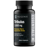 Nugenix Essentials Tribulus Terrestris bottle label showing 1000mg potency and 95% total saponins