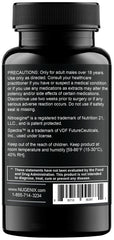 Nugenix Perform label close-up showing advanced formula and key ingredients.