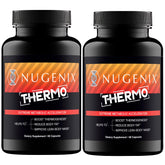 Nugenix Thermo bottle and capsules on white background