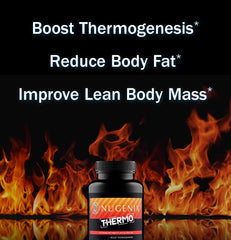 Nugenix Thermo packaging and capsules on a workout surface