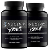 Nugenix Total-T bottle and capsules on a white background