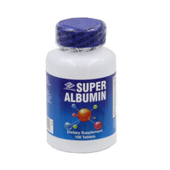 NuHealth Super Albumin bottle - 100 tablets front view