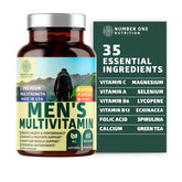 Front view of Number One Nutrition Men's Multivitamin 60 Veg Capsules