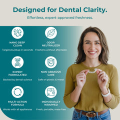 Braces, dentures, retainers, mouthguards and dental pods being cleaned with NuraClean Ultimate
