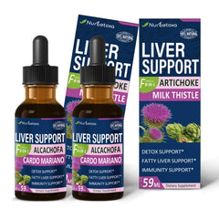 Nurbetoxa Milk Thistle Liver Support Drops bottle with dropper