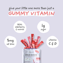 Lemonade flavor stick pack for Nurished Kids Immune Booster