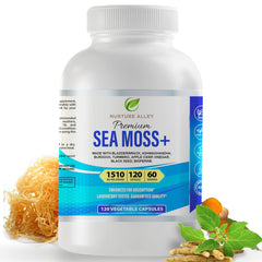 Nurture Alley 8-in-1 Sea Moss & Black Seed Complex bottle - front view