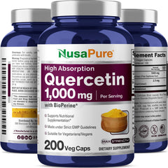 Vegan and Non-GMO Quercetin product labeling