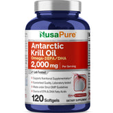 NusaPure Antarctic Krill Oil bottle with 120 softgels