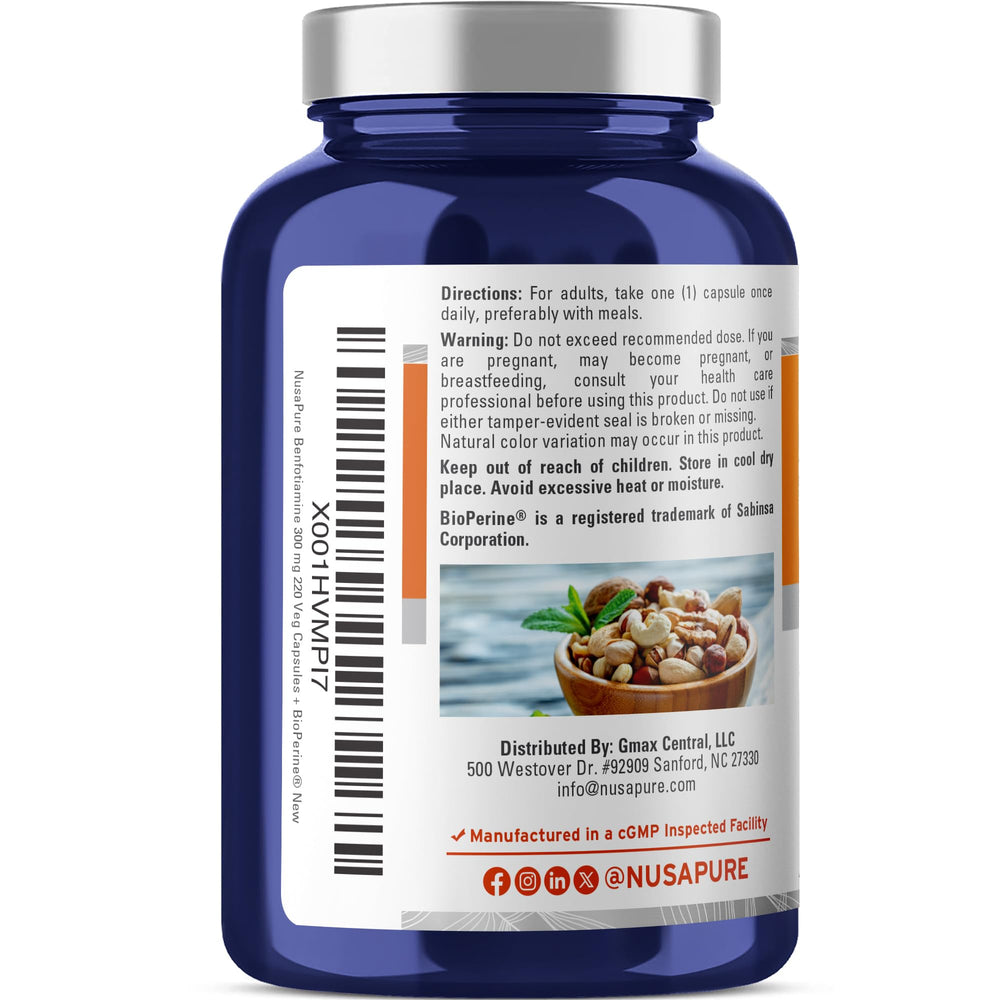 Vegan non-GMO supplement bottle with Bioperine