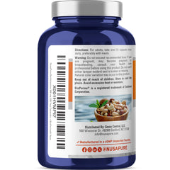 Vegan non-GMO supplement bottle with Bioperine