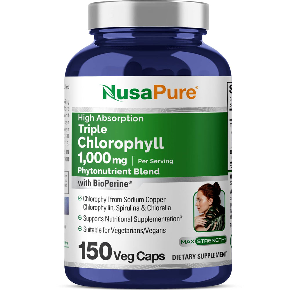 NusaPure triple chlorophyll 1000 mg capsules for vegan diet