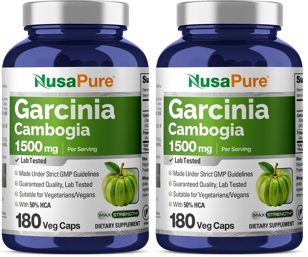 NusaPure Garcinia Cambogia bottle front view for daily wellness routine support