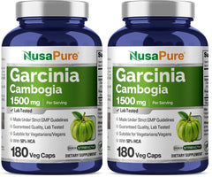 NusaPure Garcinia Cambogia bottle front view for daily wellness routine support