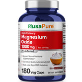 NusaPure Magnesium Oxide 1000 mg bottle front label