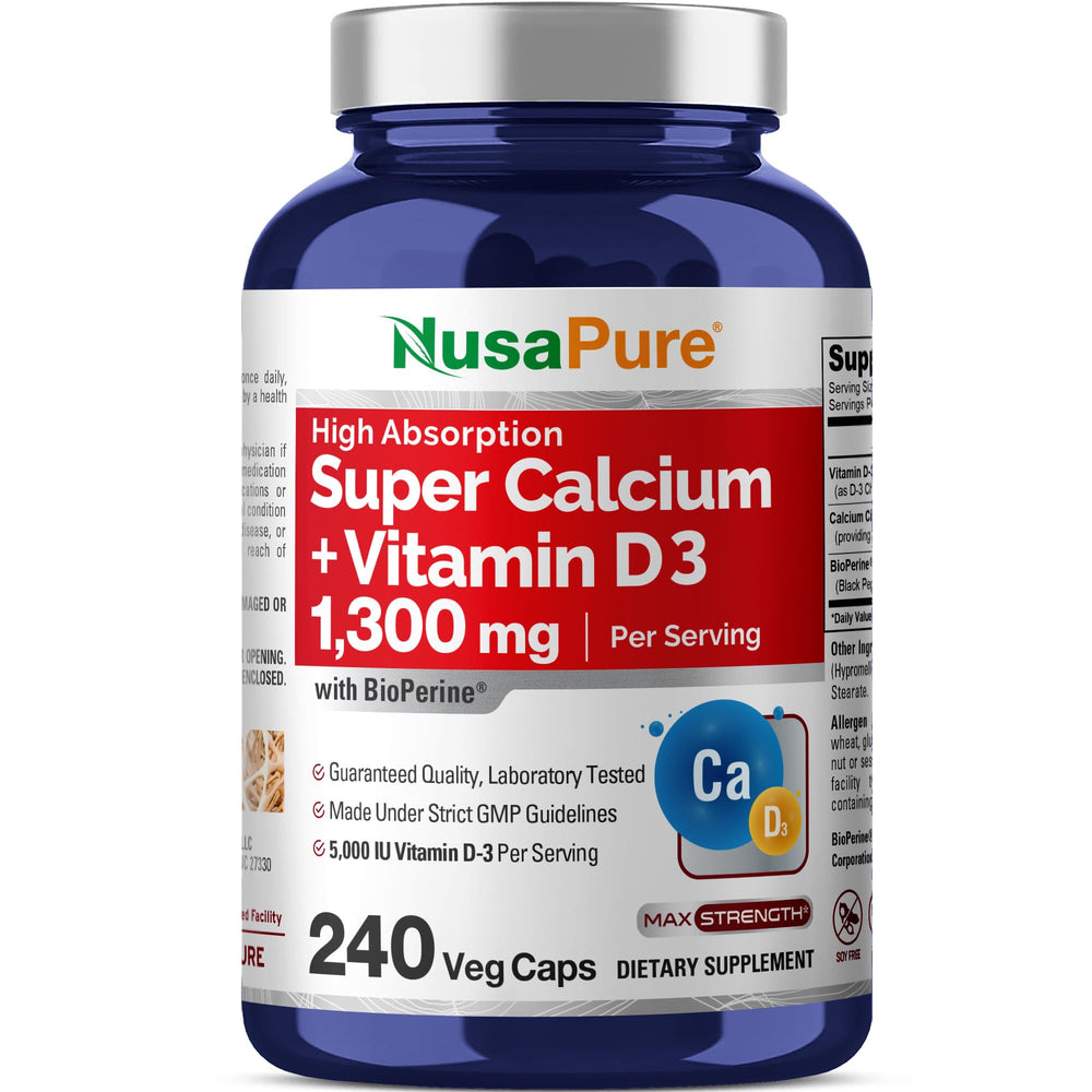NusaPure Super Calcium 1300mg with Vitamin D3 bottle