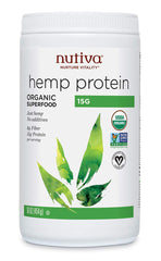 Front view of Nutiva Organic Cold-Processed Hemp Protein package
