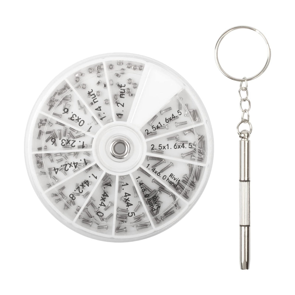 NUTJAM 120 PCS Eyeglass Repair Kit contents