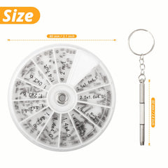 3-in-1 eyeglass repair screwdriver with flathead, crosshead and nut driver