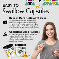 L-Serine calming sleep support graphic