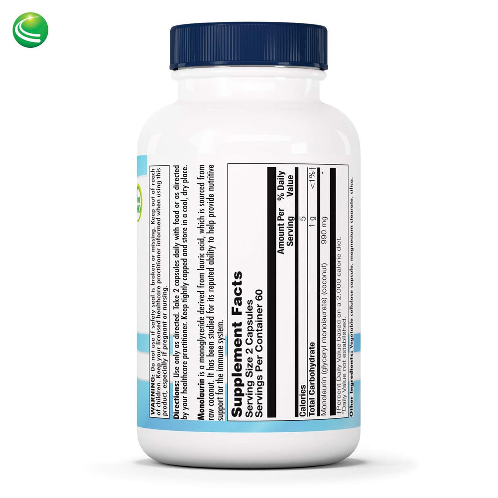 Coconut-derived monolaurin ingredient close-up