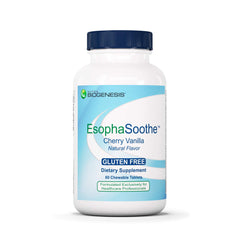 Chewable esophageal support tablet in cherry-vanilla flavor