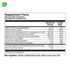 Horsetail extract with silica for bone strength and resilience