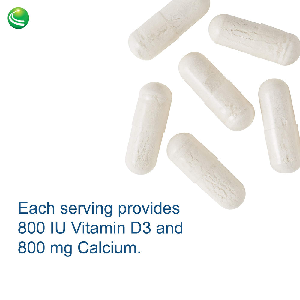 Serving size illustration: 4 capsules per day