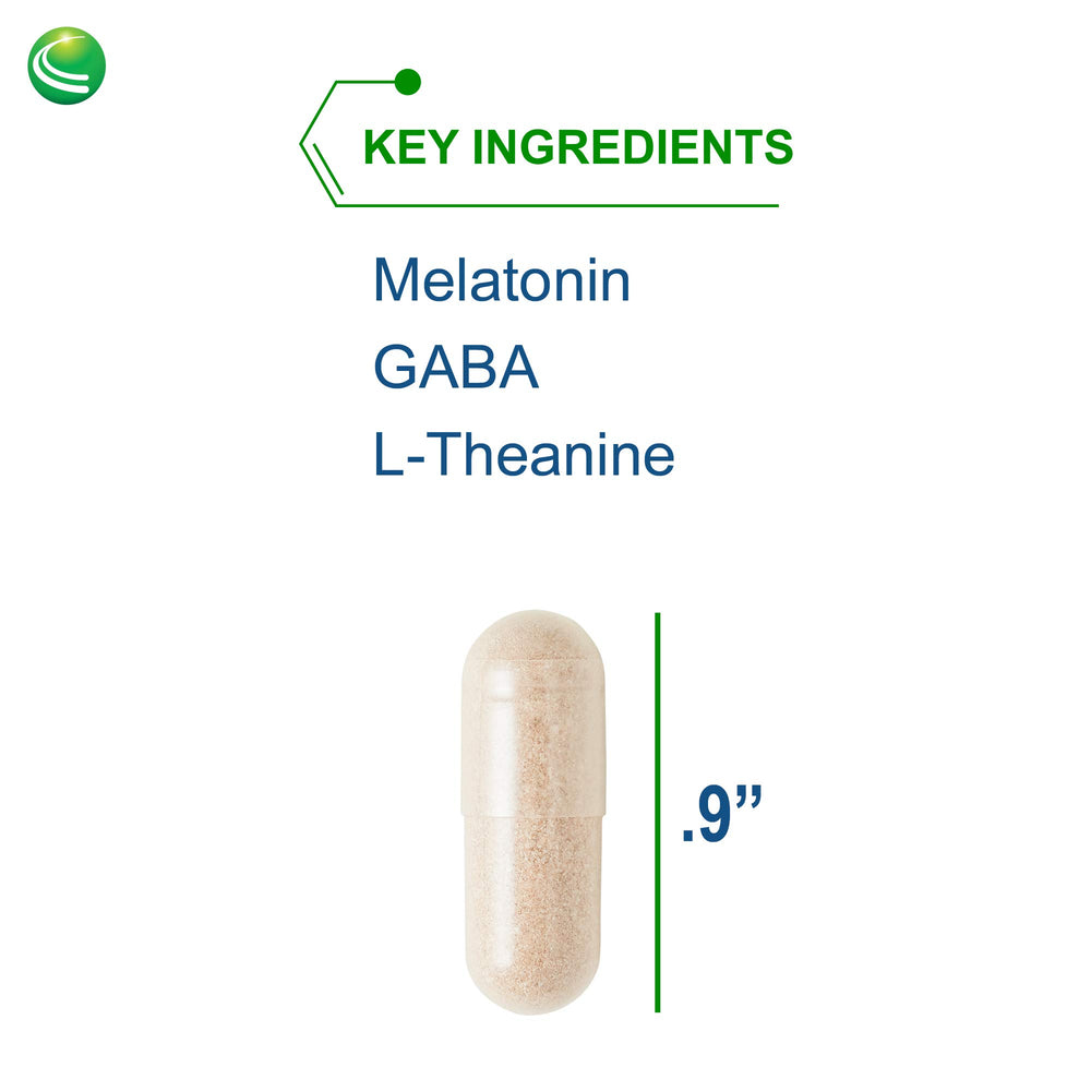 Illustration of melatonin and herbal sleep ingredients