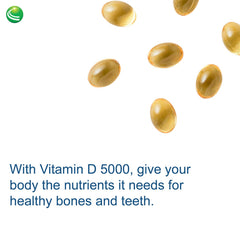 Concept image showing immune support with Vitamin D 5000 IU