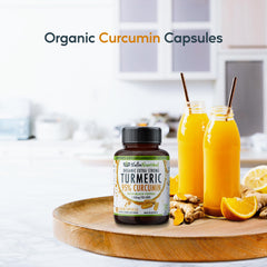 Ingredient panel featuring turmeric, curcumin and black pepper
