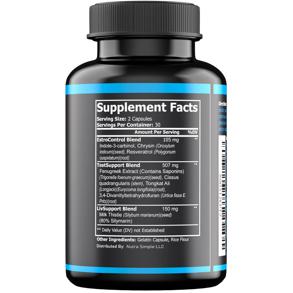 Nutra Simple PCT milk-thistle-pill image underscoring liver-friendly plant extract.