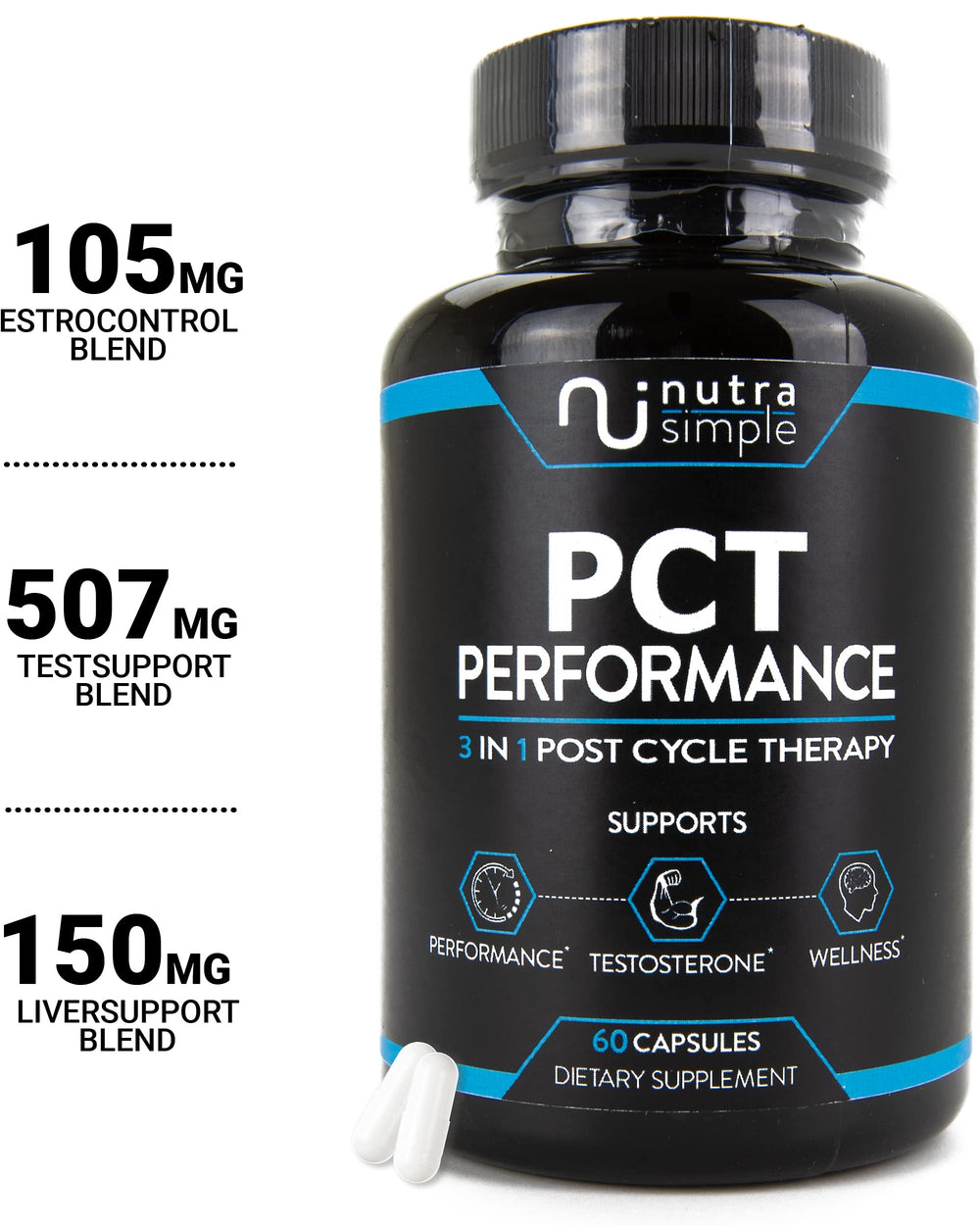 Nutra Simple PCT tongkat-ali-ingredient closeup highlighting energy-supporting herbal blend for workouts.