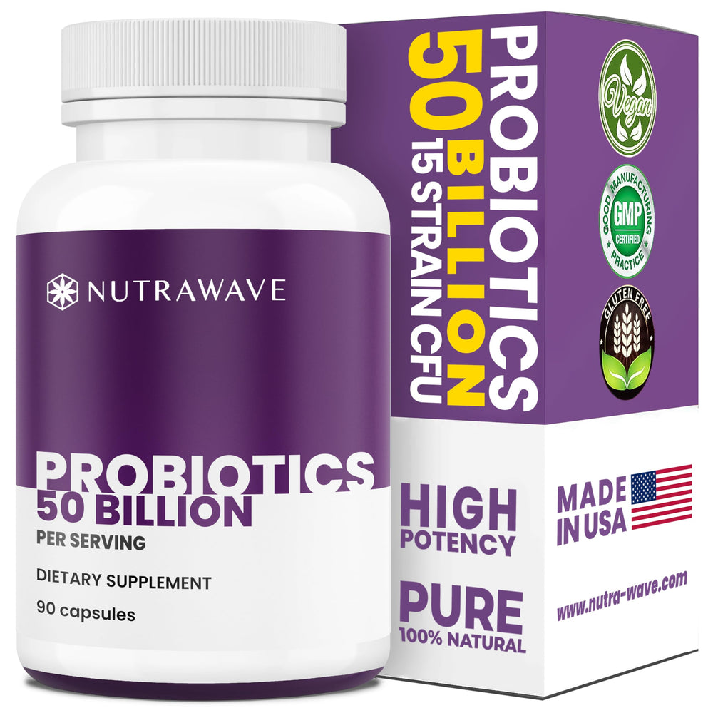 Nutra Wave 50B Probiotics capsules front view