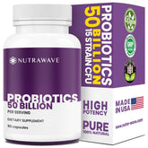 Nutra Wave 50B Probiotics capsules front view
