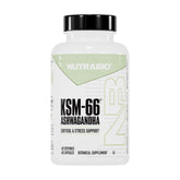 NutraBio Ashwagandha KSM-66 bottle with label