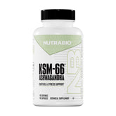 NutraBio Ashwagandha KSM-66 bottle with label