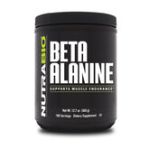 NutraBio Beta-Alanine Pre-Workout powder bottle 360g front view
