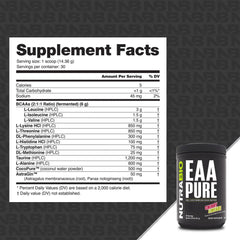 NutraBio EAA Pure packaging showing 30 servings