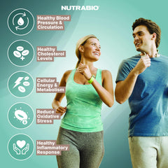 Close-up of CoQ10 and GG-Gold vitamins