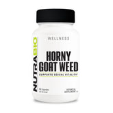 NutraBio Horny Goat Weed 500mg bottle with 90 vegetarian capsules