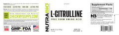 NutraBio L-Citrulline dissolved in water ready to drink