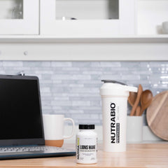 Close-up of Lions Mane capsules