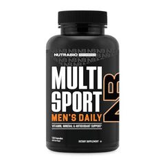 NutraBio Multisport for Men bottle with capsules (hero image)