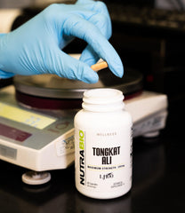 NutraBio Tongkat Ali muscle training scene illustrates workout-ready energy.